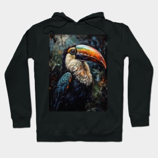 Tropical Beauty: Toucan Oil Painting Hoodie